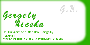 gergely micska business card